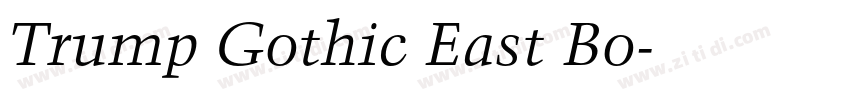 Trump Gothic East Bo字体转换